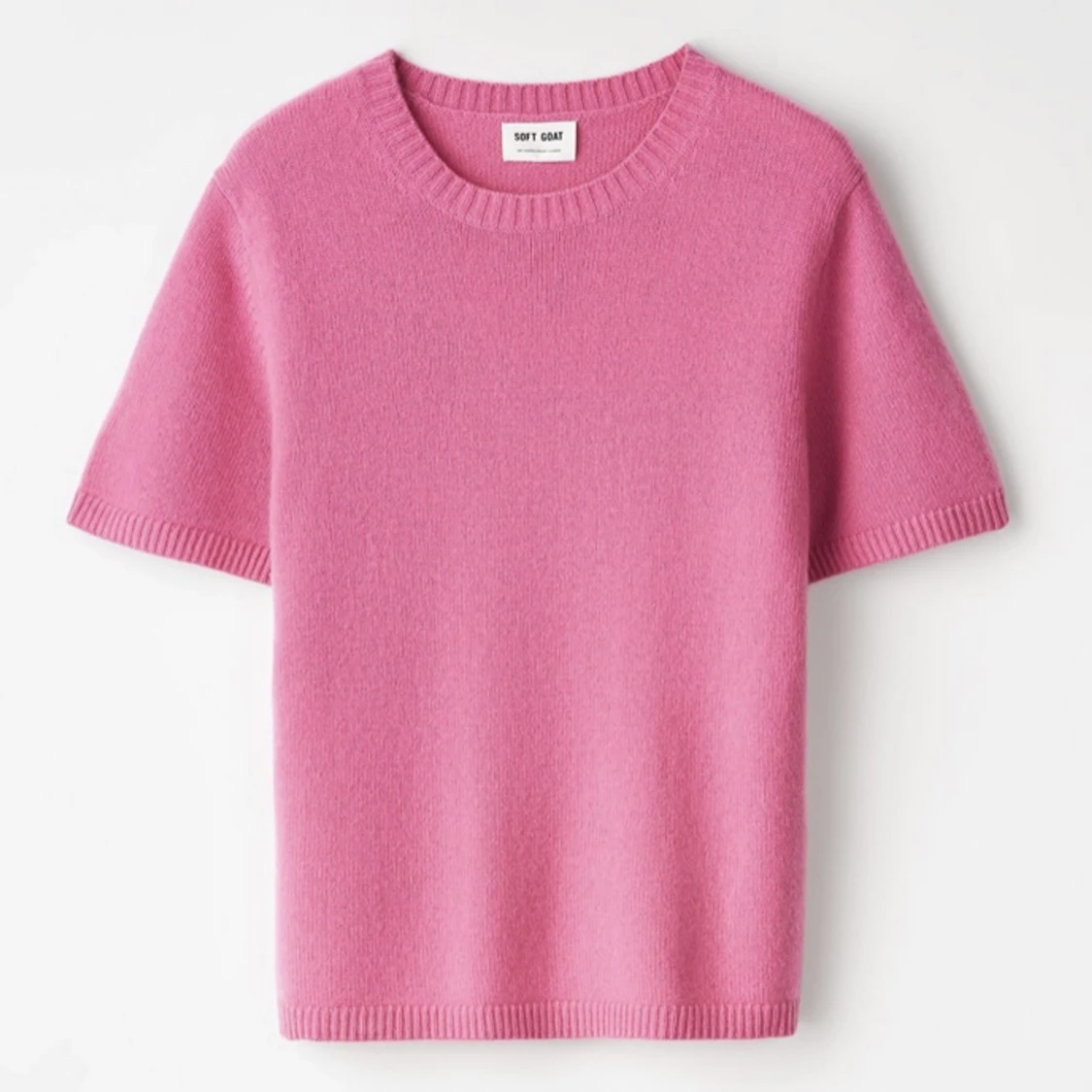 Stickad Rosa Kashmir Soft Goat Tröja