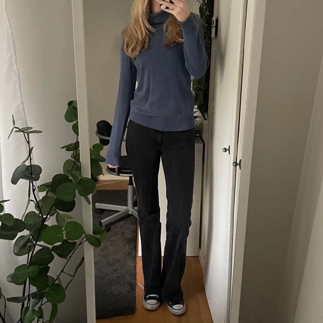 Blå turtle neck - 91