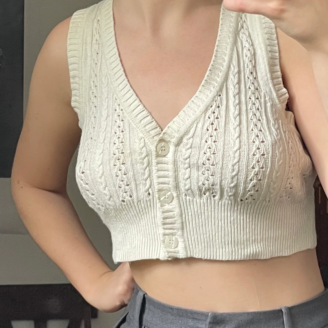 Stickad väst - 91