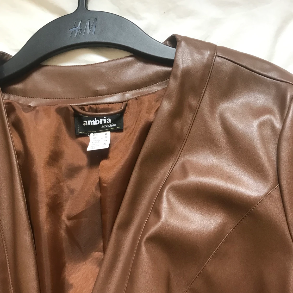 tunn läderkavaj  - 90