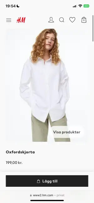 En vit skjorta från hm 🤍  Andvänd 1 gång   Helt som ny  