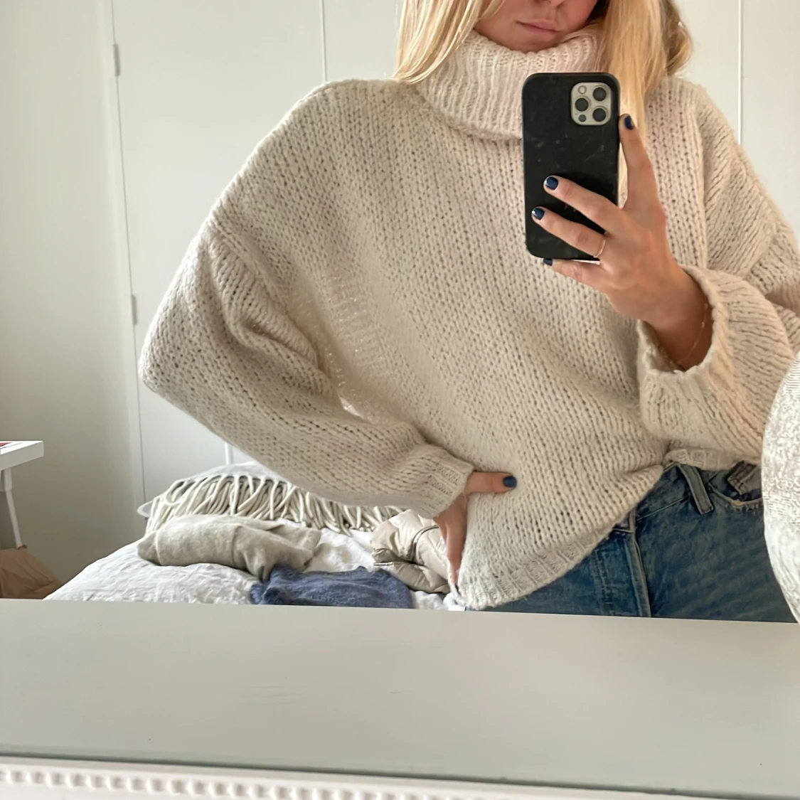 Gosig stickad tröja 🐻 - 90