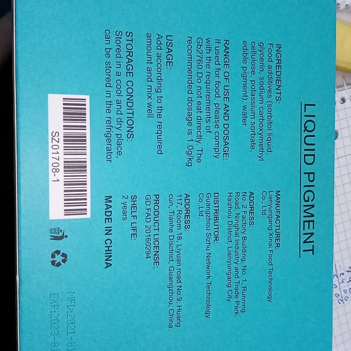 färg liquid pigment - 91