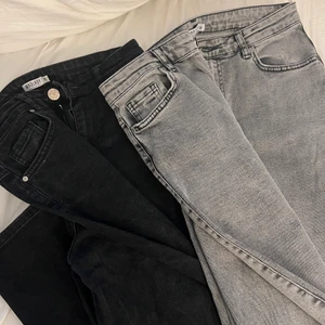 Jeans - Oanvänd jeans från madlady, precis som nya. Svart är i storlek 38 och de gråa är storlek 40 men mer som en 38. Jag är 168 cm lång och de sitter lagom i längden på mig. Nypris är 599kr, säljer de för 200kr/st 