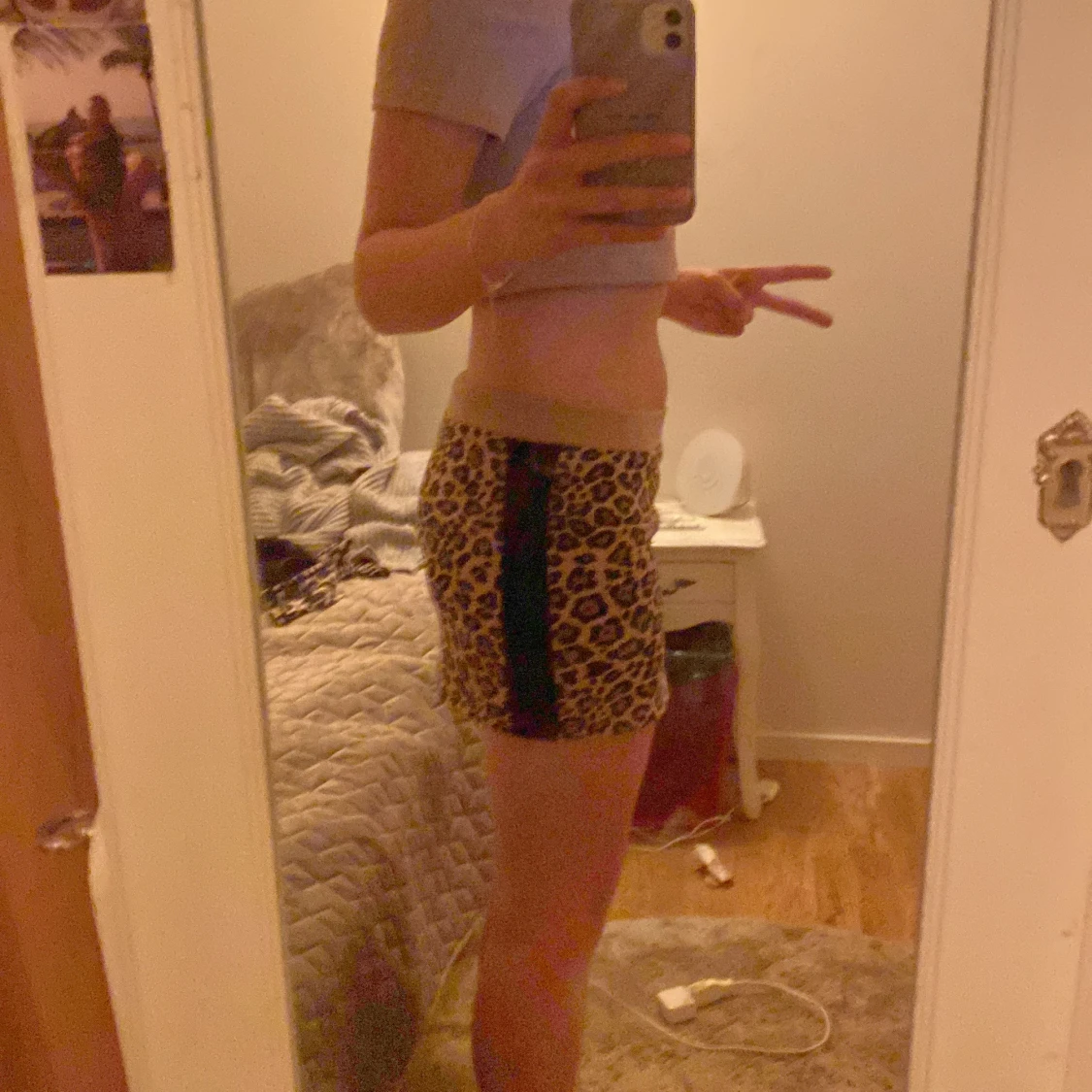 Leopard mönstrad kjol - 90