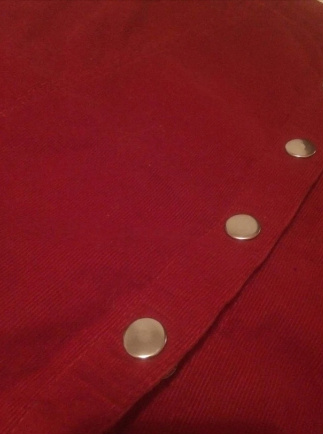 Vintage, retro, minikjol, röd, storlek S, UK 8, EU 36 - 90