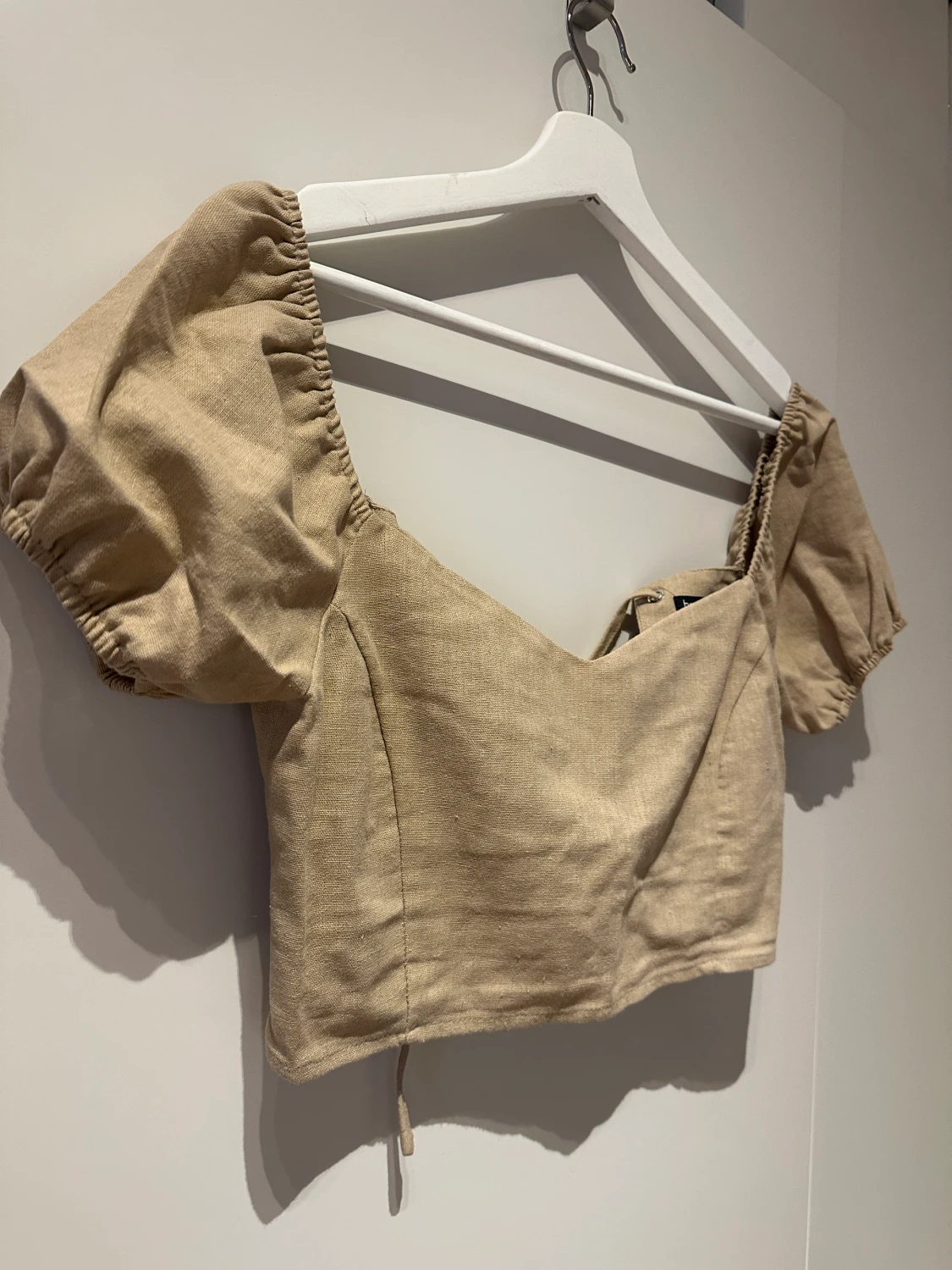 Beige linne top  - 90