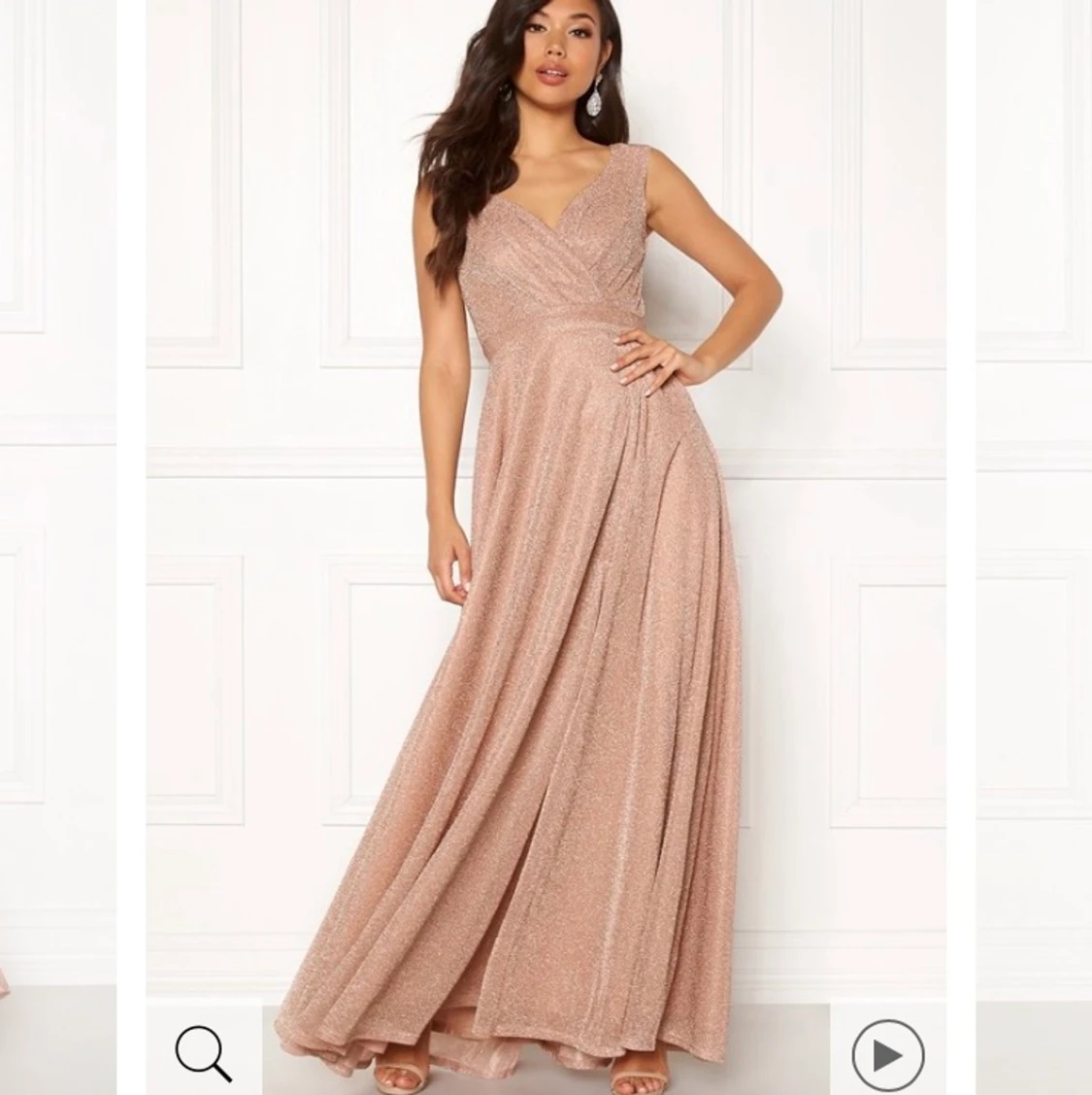 Glittrig Nude Balklänning