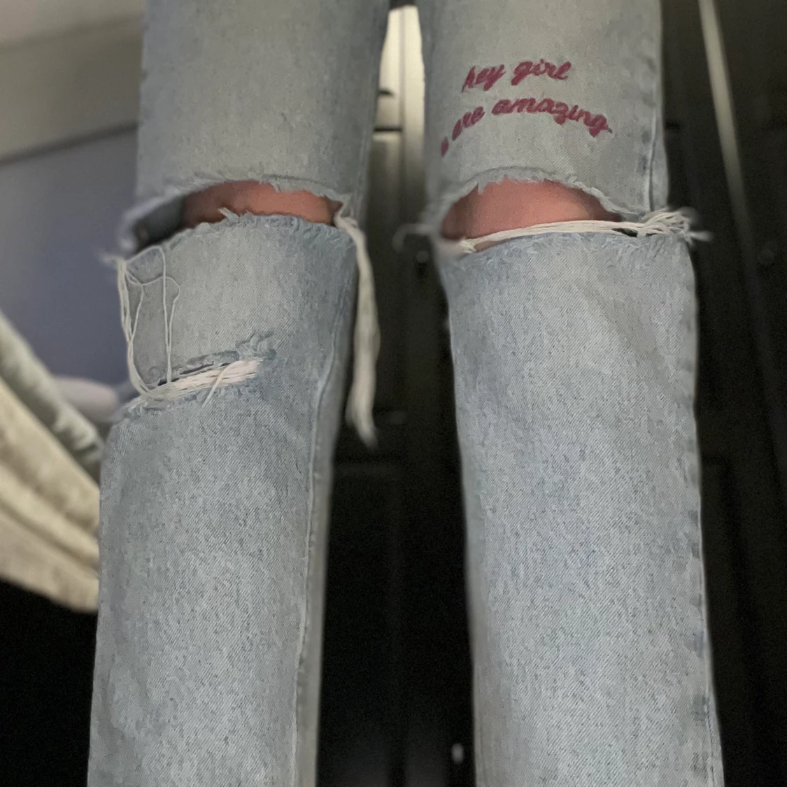Jeans med text  - 91