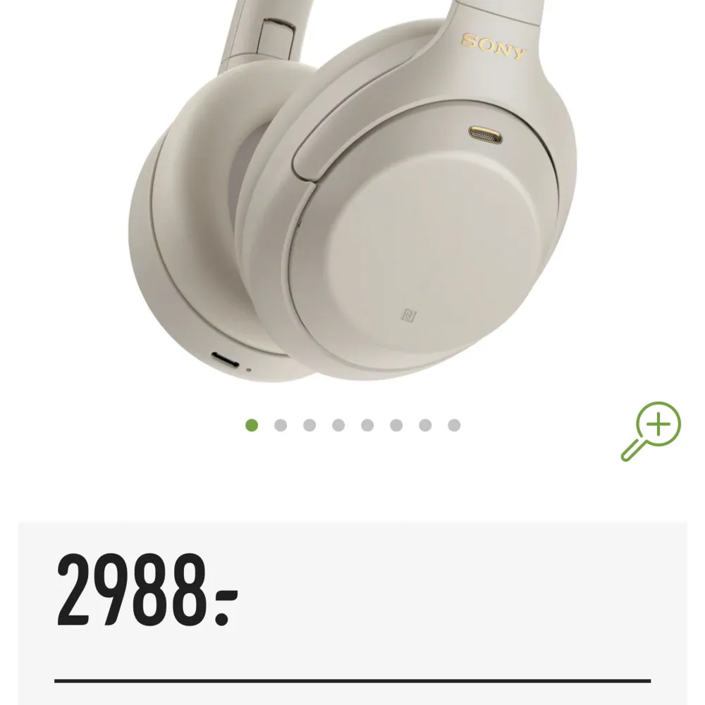 Sony trådlösa around-ear hörlurar WH-1000XM4 (silver)   Nypris 2988:- säljer för 1200, laddare kommer med(ej original laddare) . Accessoarer.