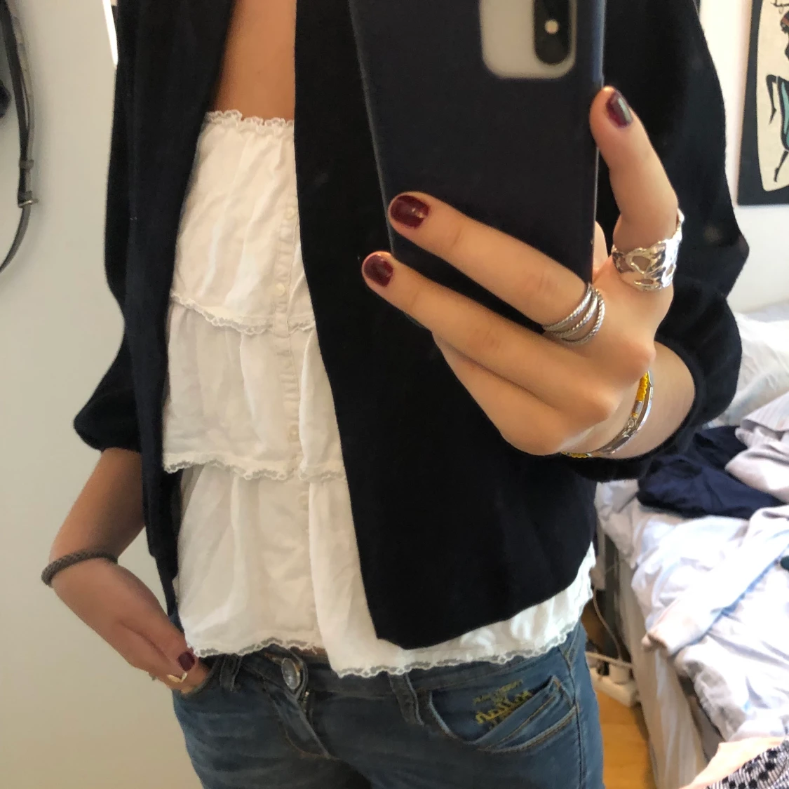 Mörkblå kofta! - 91