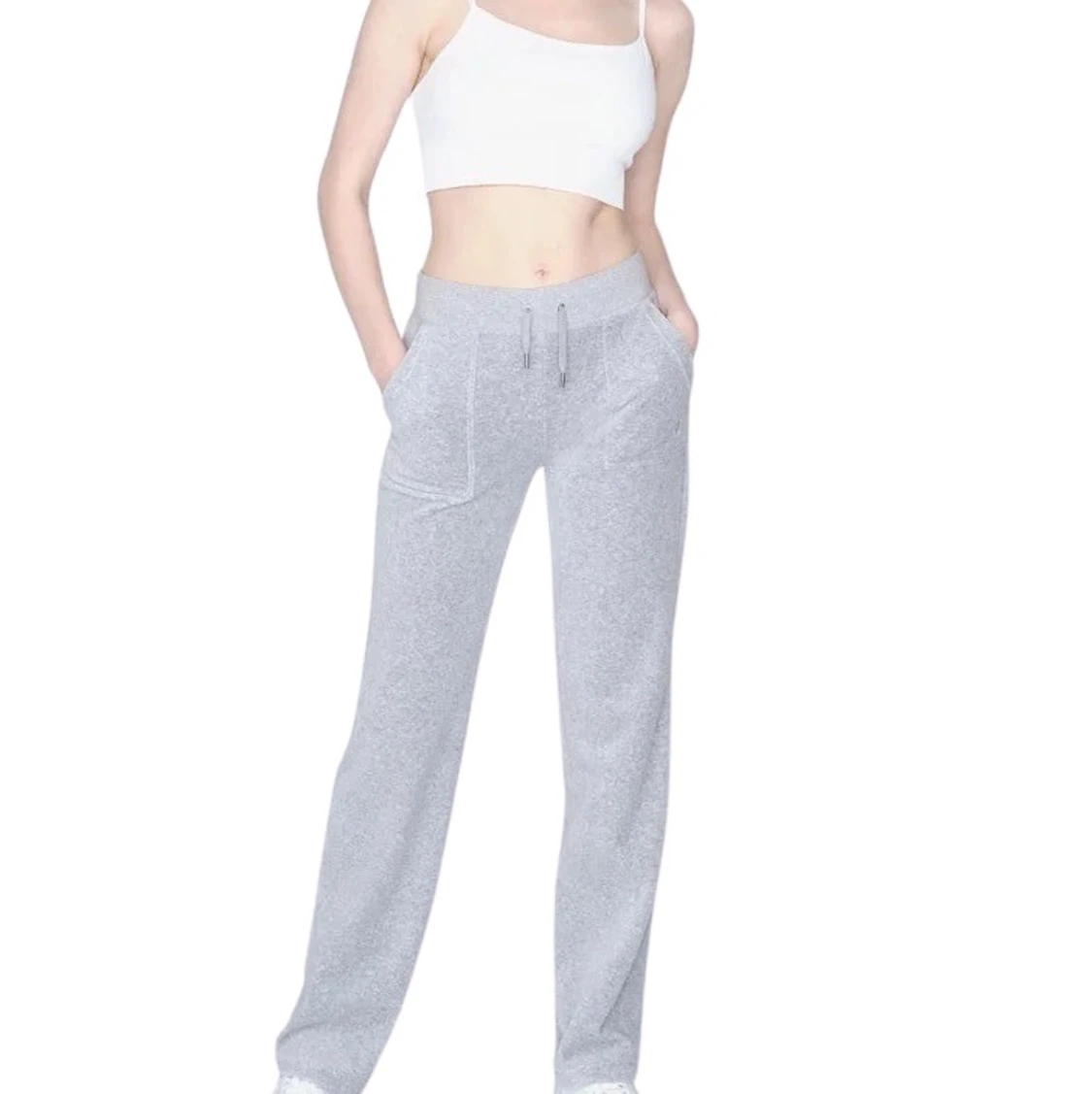 Gråa juciy byxor storlek xs