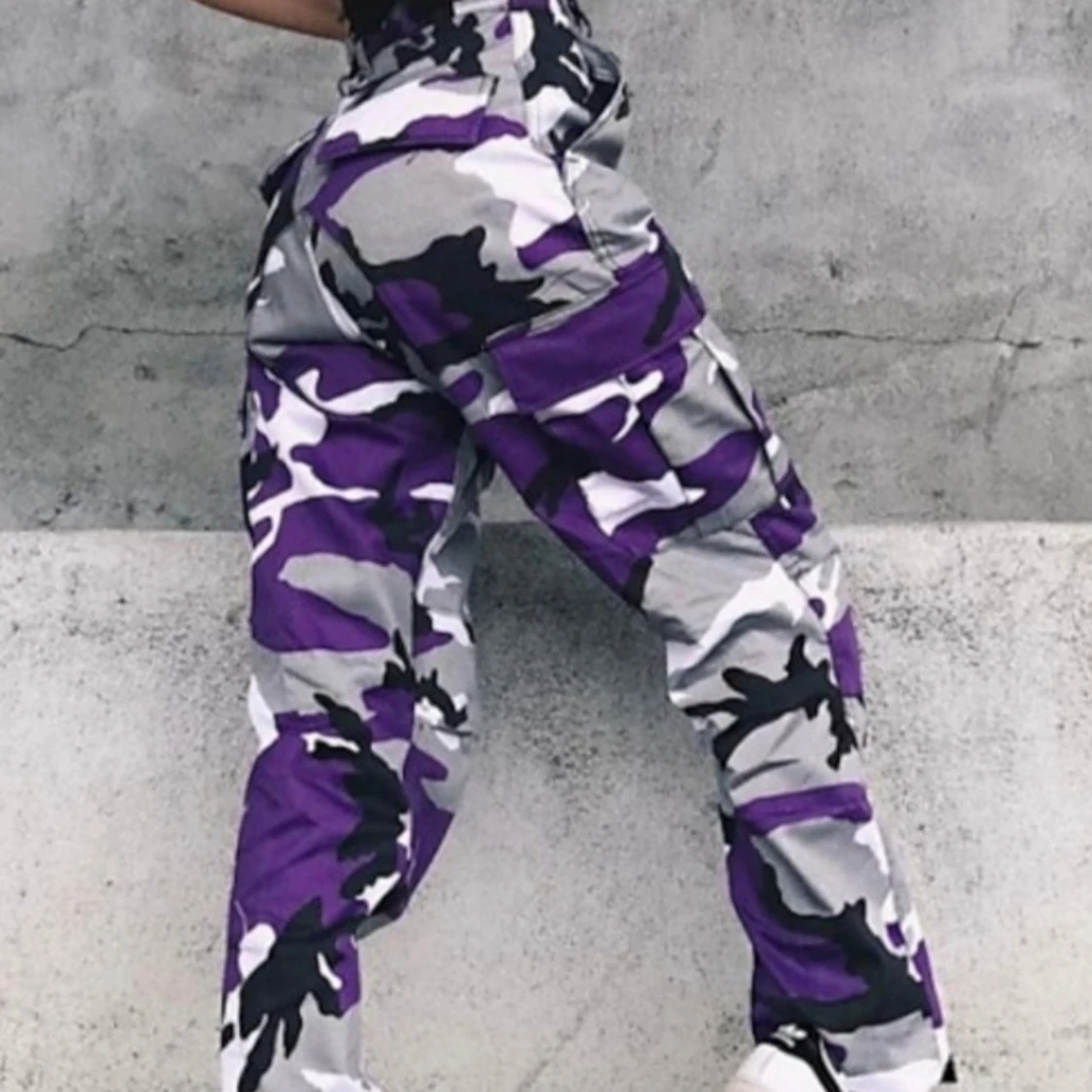 Cargo pants lila/grå/vit