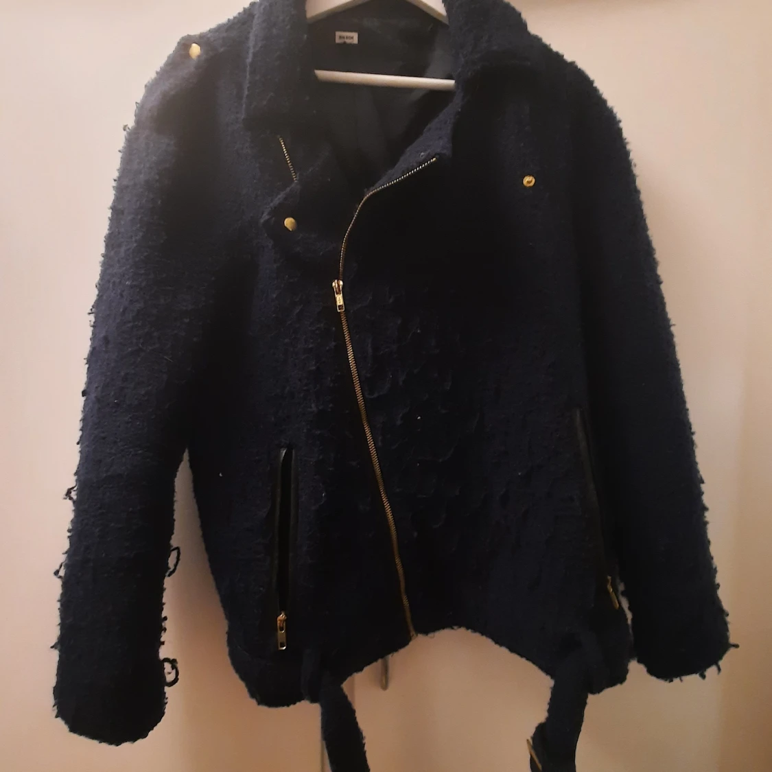 Mörkblå oversized jacka - 90