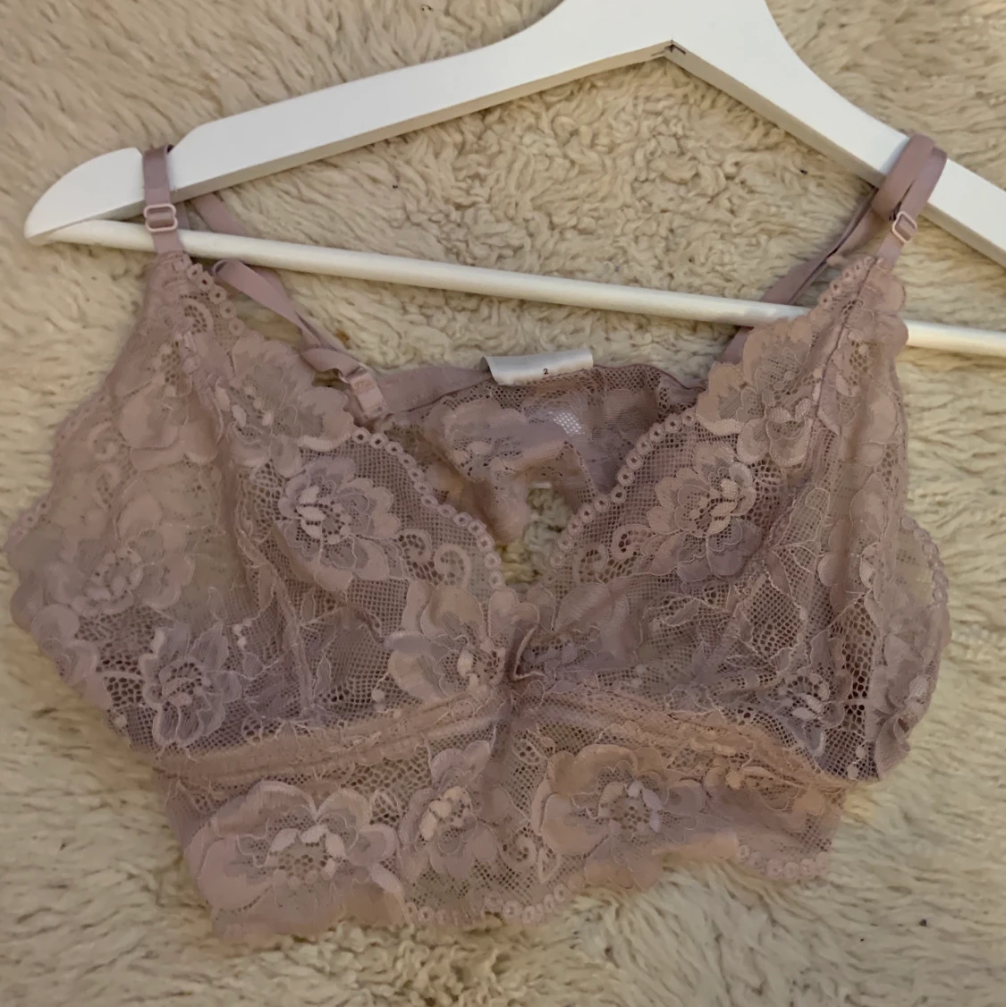 Lila grå spetsbh - 90