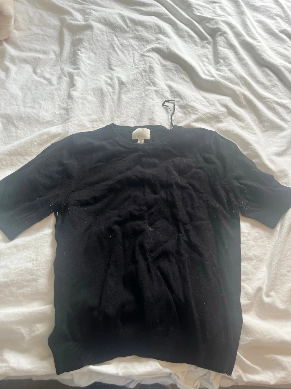 Svart kortärmad topp från H&M