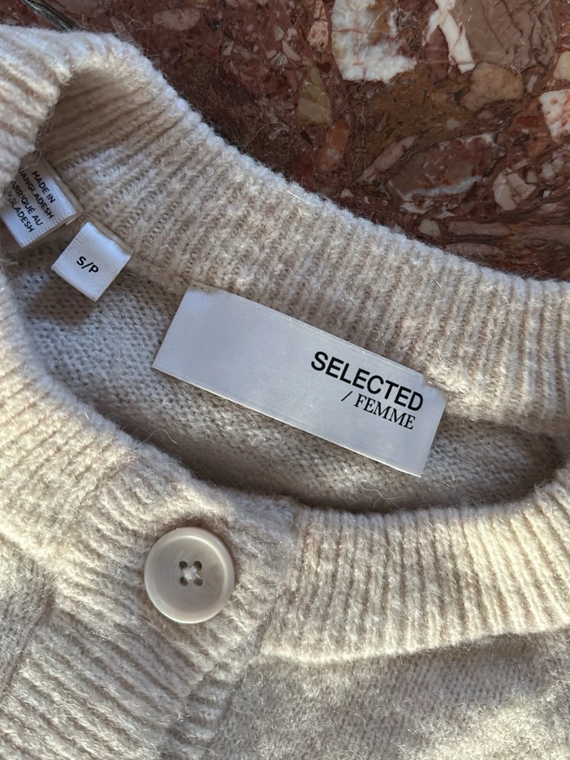 Beige kofta från Selected Femme - 1