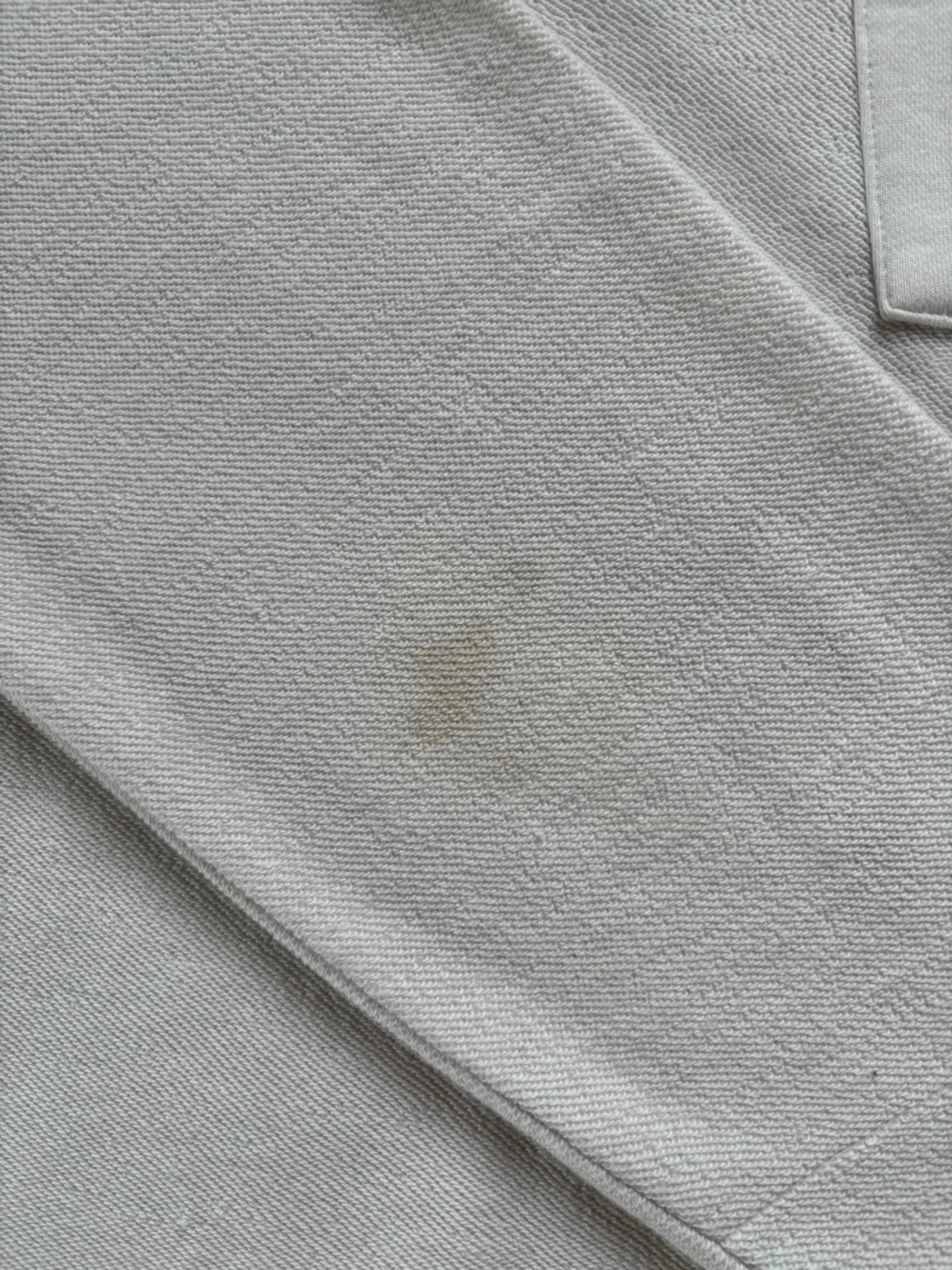Vit halvzip tröja med bröstficka - 1
