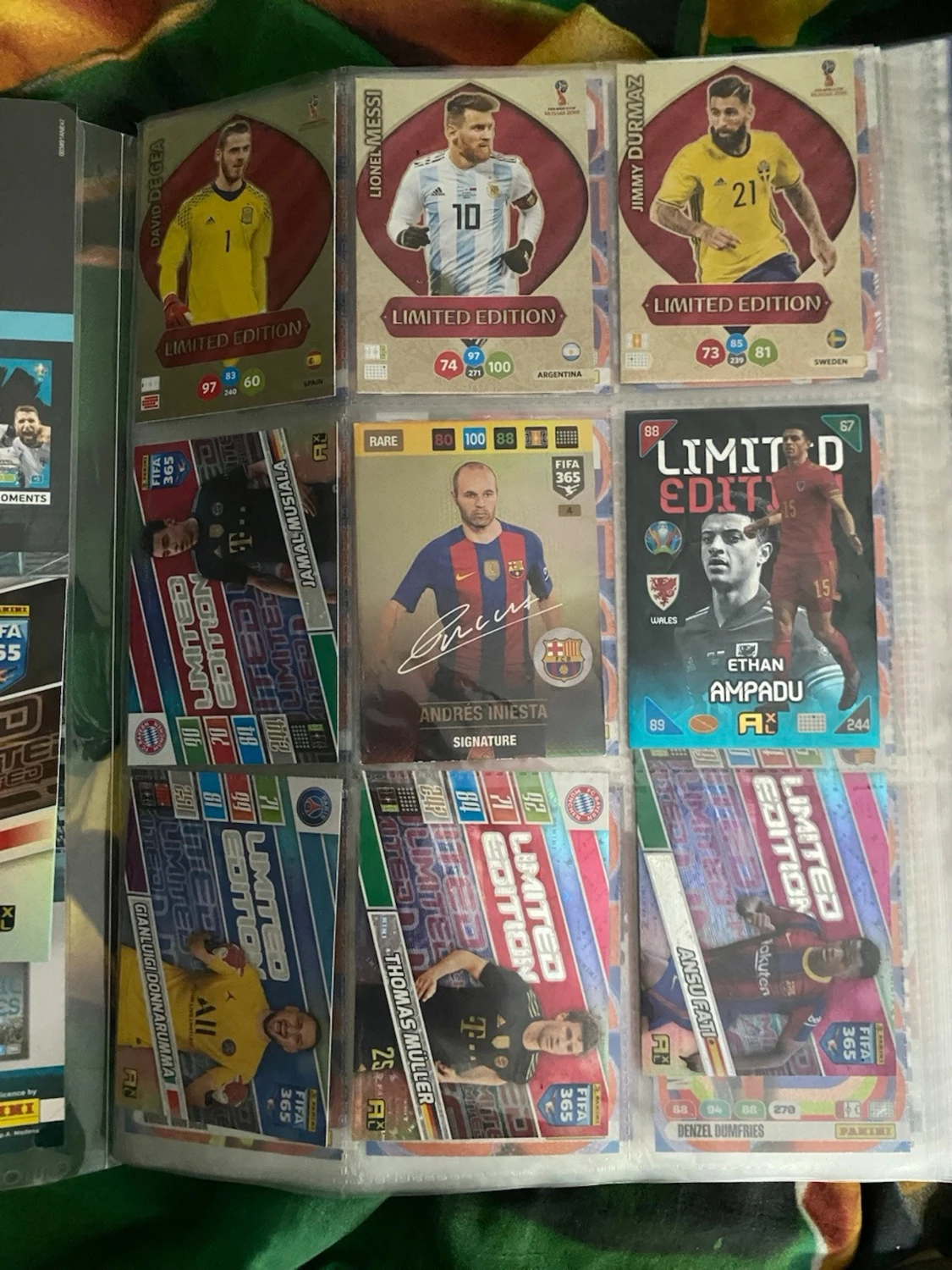 Samling Panini fotbollskort Limited Edition - 2