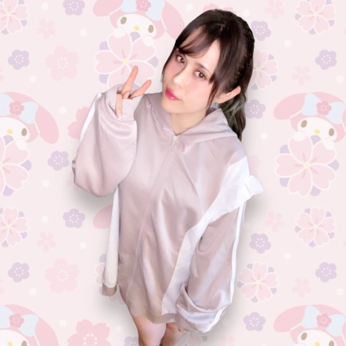 My Melody hoodie, Sanrio hoodie, kawaii hoodie, Jirai Kei hoodie, japansk hoodie med kaninöron - 91