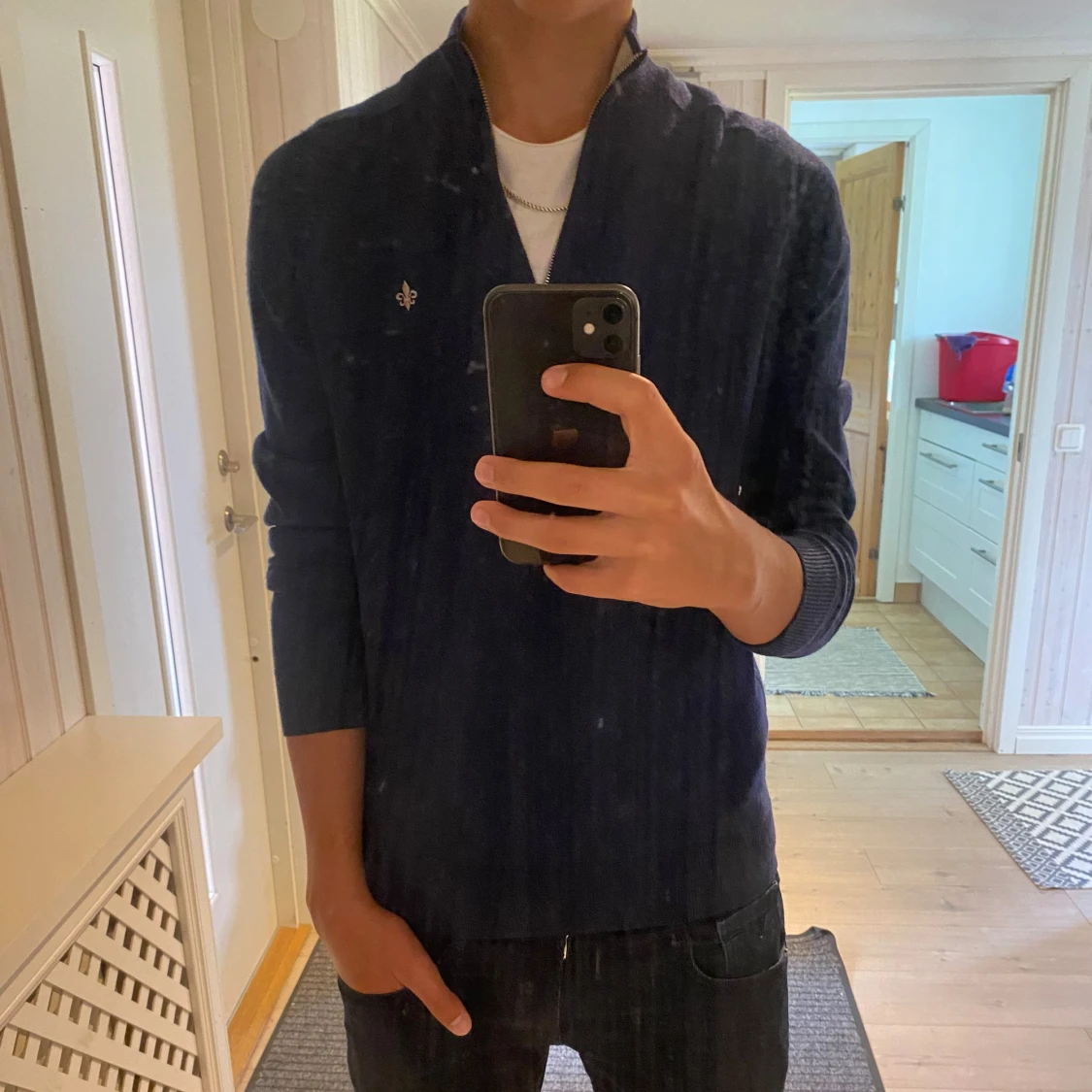 Morris tröja, blå. - 92