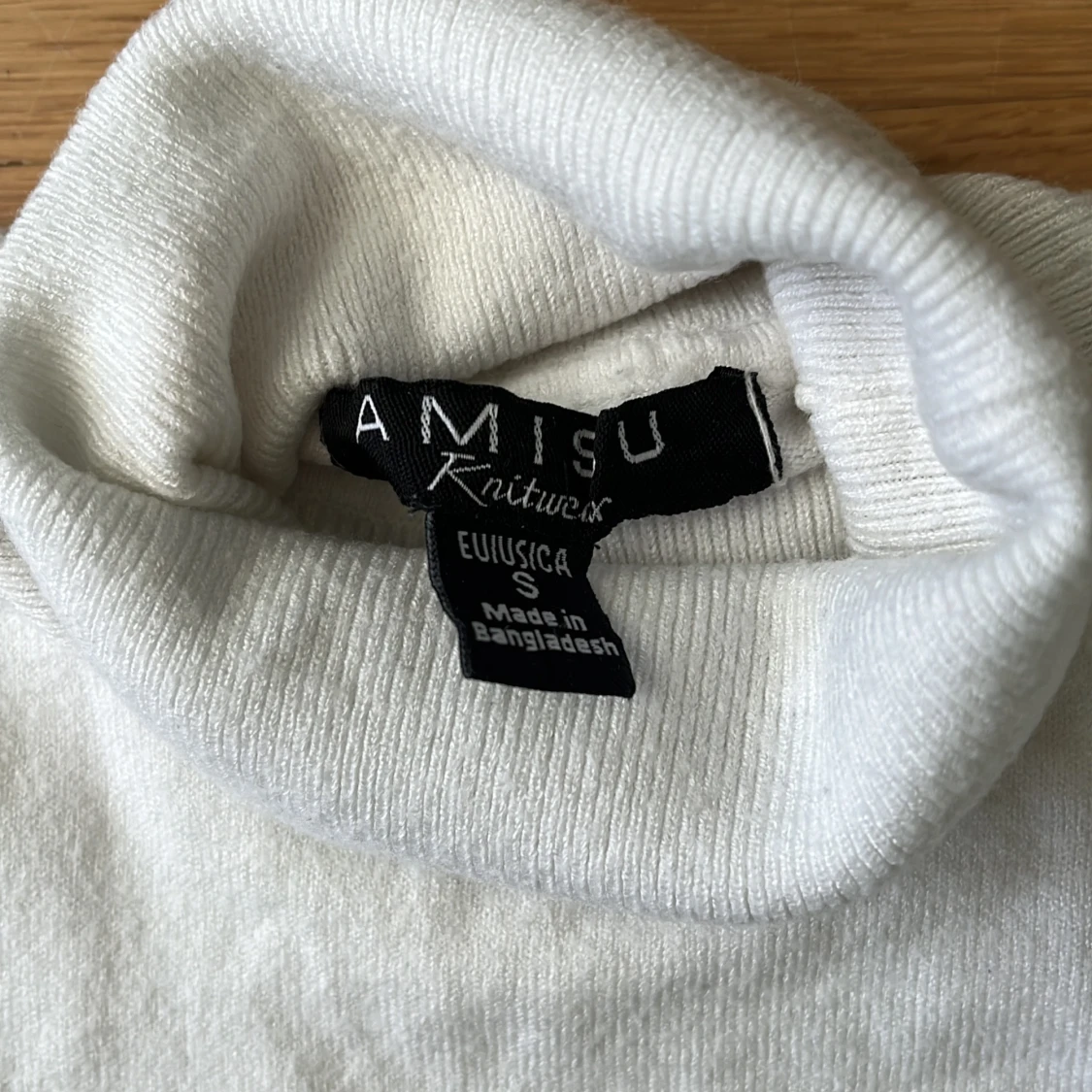 Vit långärmad turtleneck tröja - 90