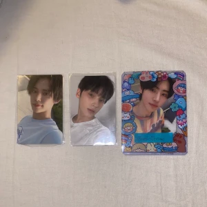 txt pcs - fight or escape yeonjun pc och thursdays child huening kai pc för 80kr styck + 18kr frakt🫶 jag tradear även på insta (@miniitrades) dma för att köpa💕