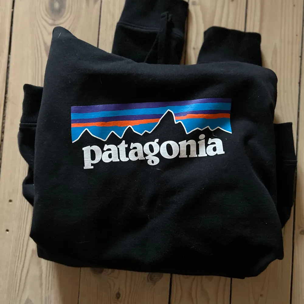 Patagonia hoodie i storlek L men passar även M/S om man gillar den oversized. Nästan helt oanvänd. Köpt för 1000 jag säljer den för 400🫶. Hoodies.