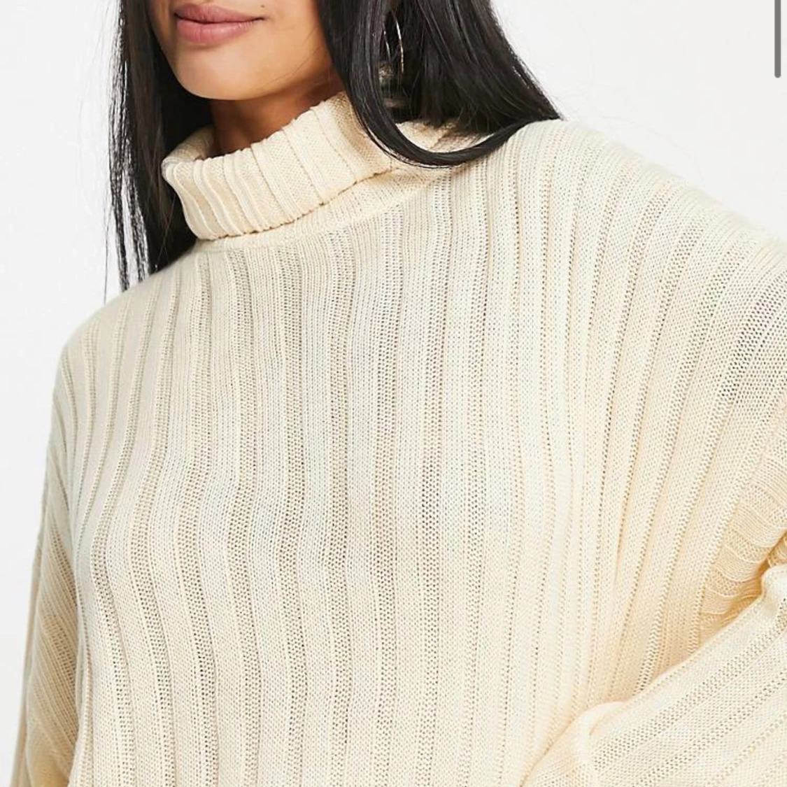 Stickad tröja med krage - 91