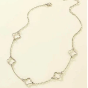 halsband - nytt oanvänt silverfärgat halsband längd 42-45cm. nypris 199    just nu 99‼️