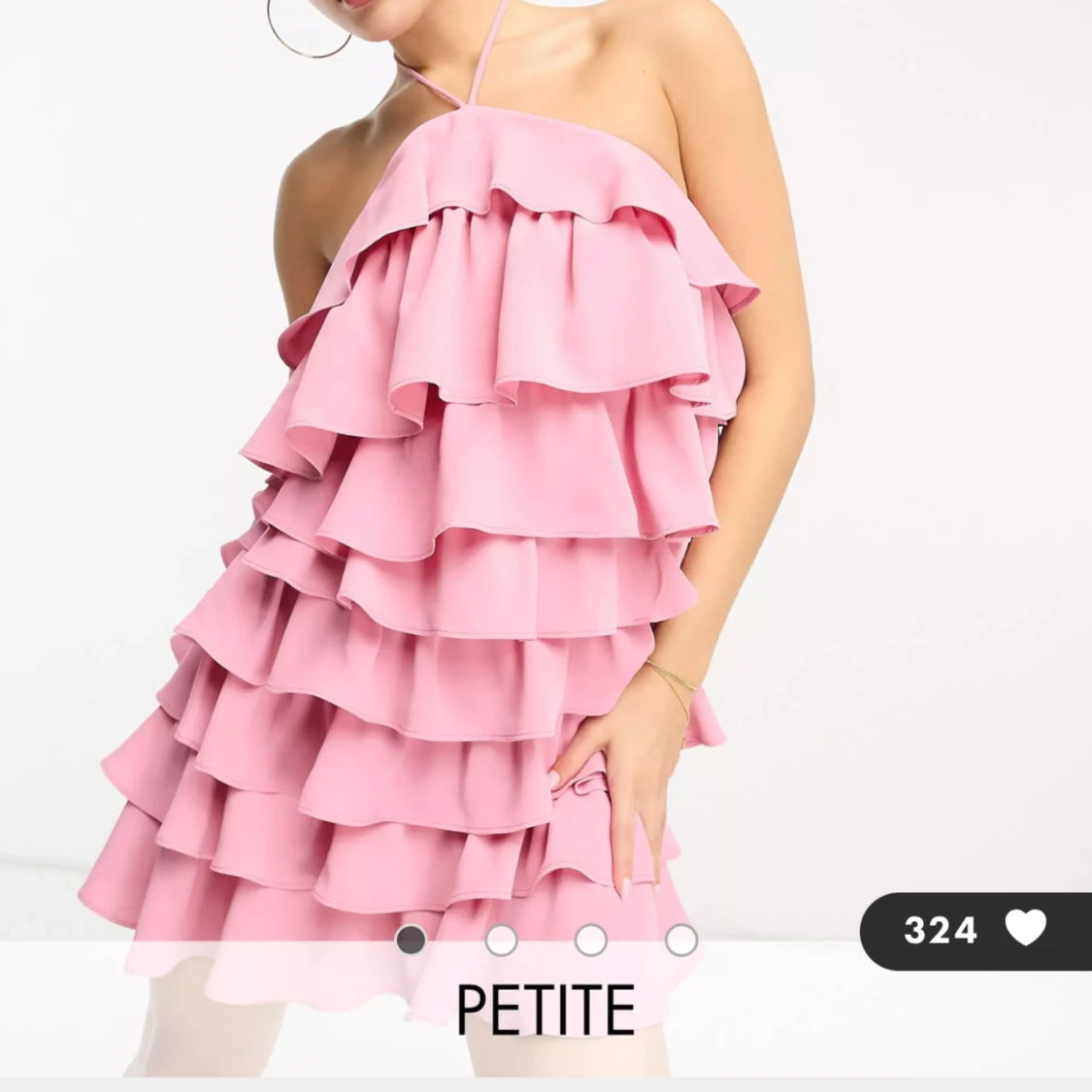 Rosa volangklänning - 91