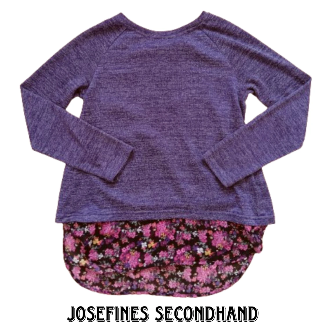 Lila tröja med blommig mesh