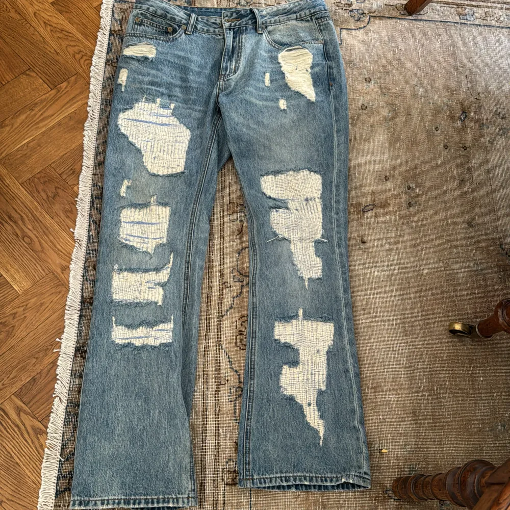 Distressed/slitna jeans från handmaderust W34(pass även 32) Oanvända. Jeans & Byxor.