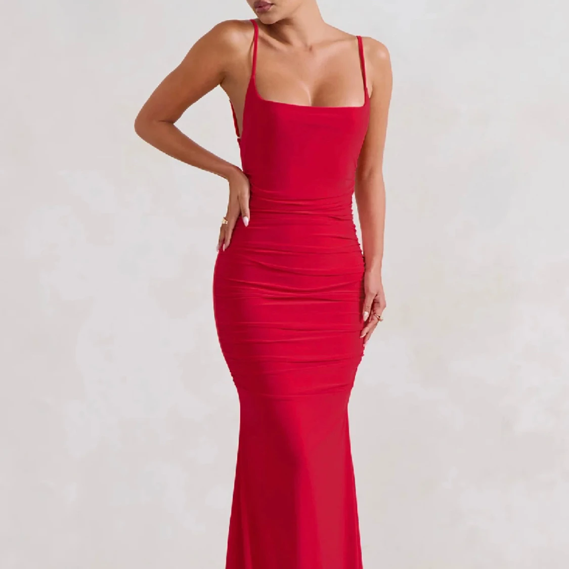 Röd Balklänning / Maxiklänning  - 91