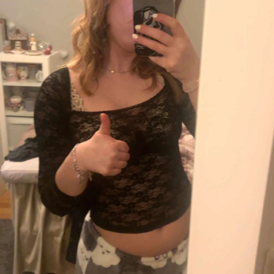 Söt spets tröja  - 90