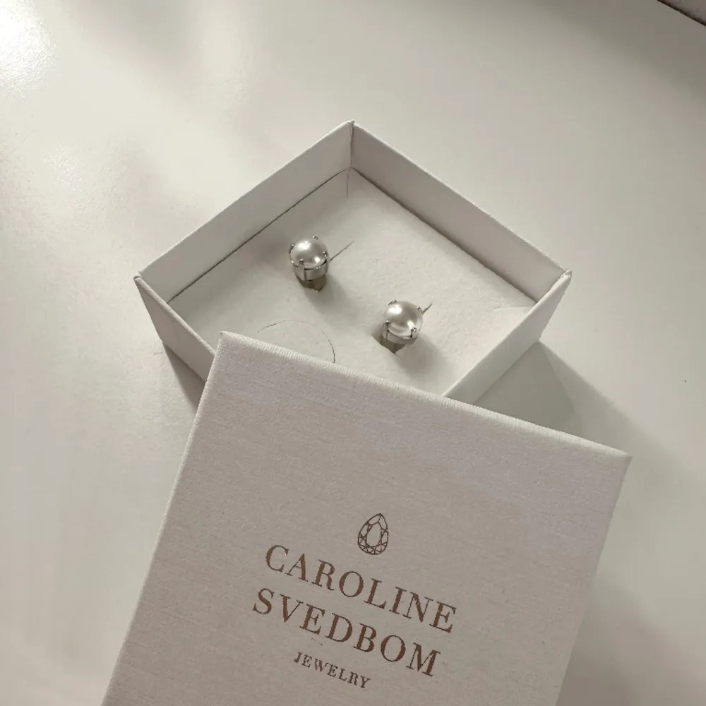 Ett par helt nya och oanvända örhängen från Caroline Svedbom med silver plätering. Nypris 395kr😇 Köpare står för frakten. Accessoarer.