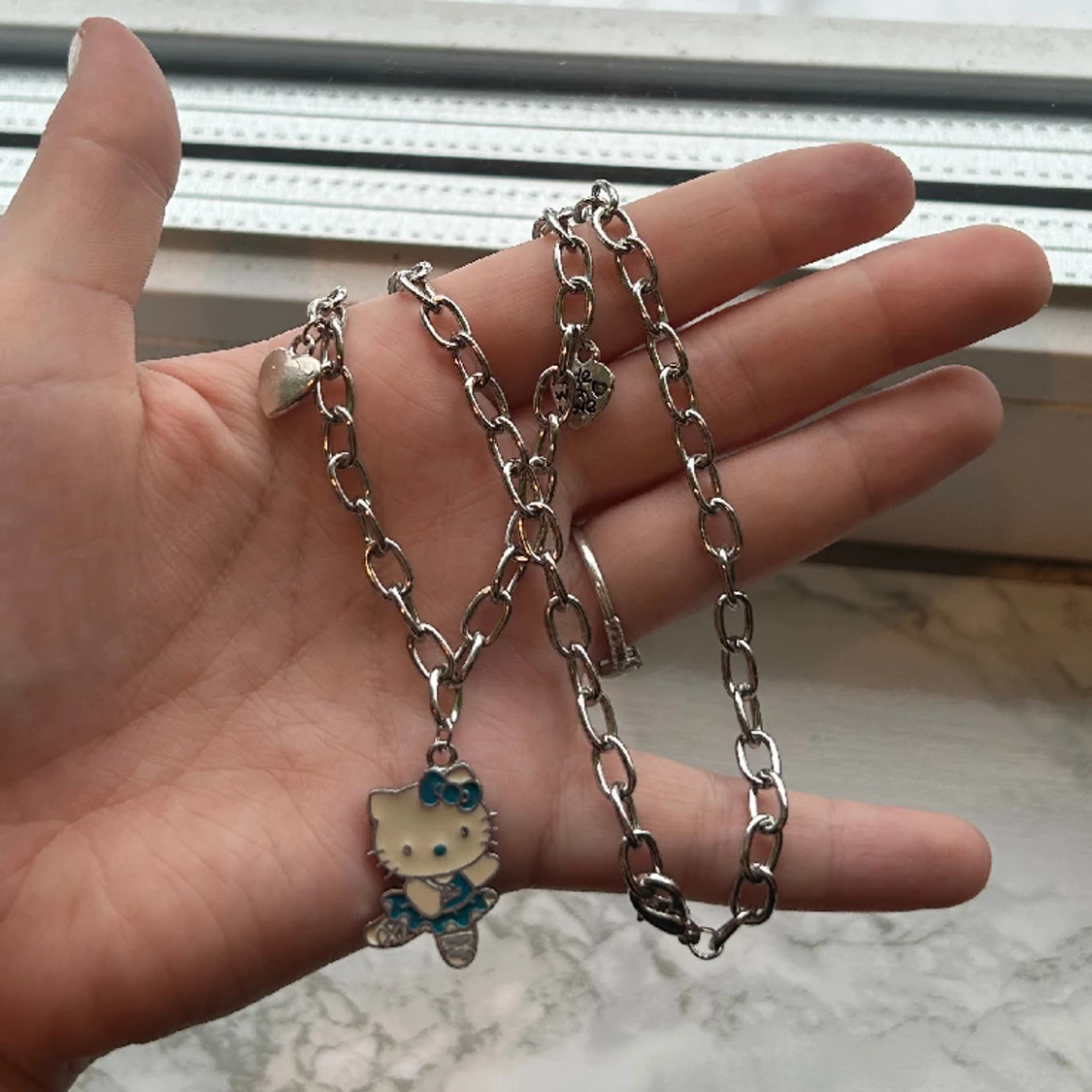 Kedje-halsband hello kitty