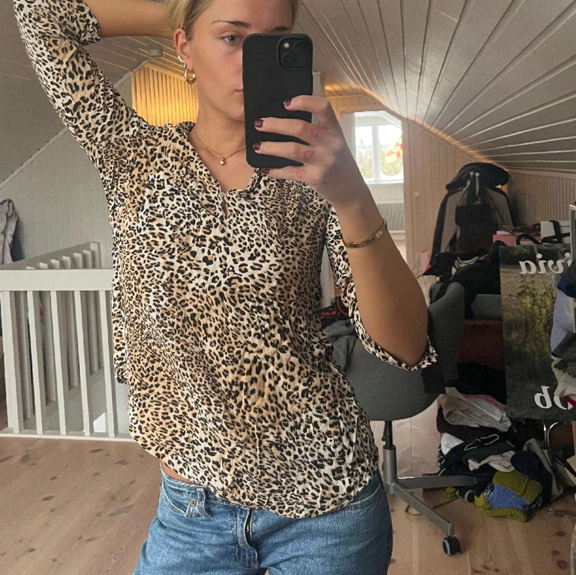 Blus i leopard