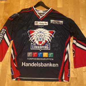 Helt oanvänd säljer eftersom jag behöver pengar tröjan e singnjerad av alla Linköpings hockey spelare för 10-15 år sedan