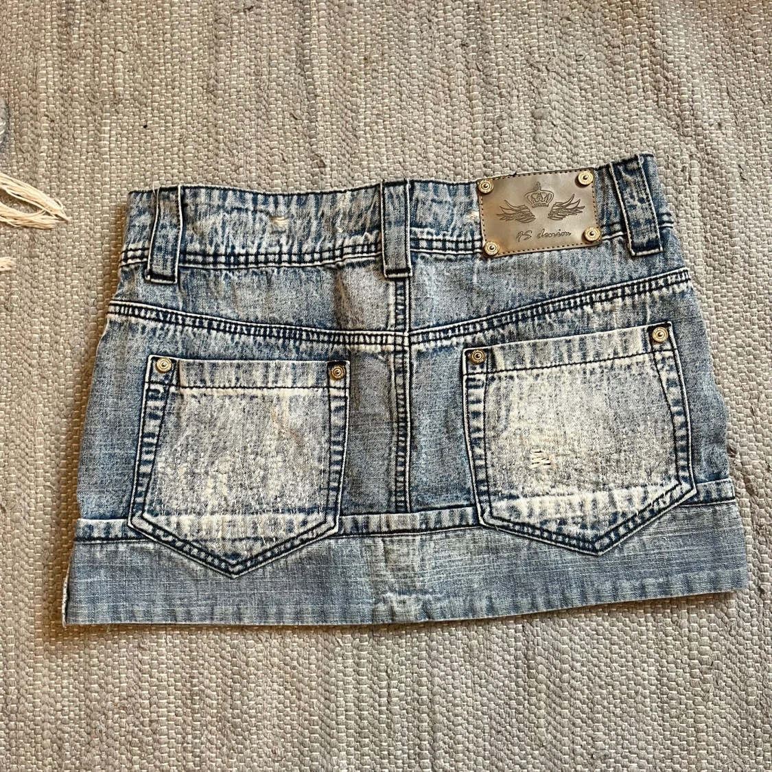 Lågmidjad jeans kjol - 90