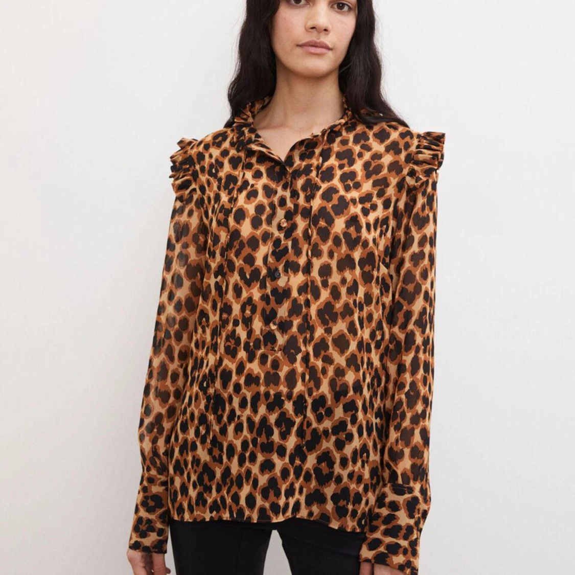 Leopardmönstrad blus By Malene Birger - 91