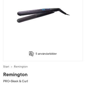 Nyskick platt och locktång från remington. Säljes då jag köpte en bredare för mitt tjocka hår. Ord pris på lyko 649