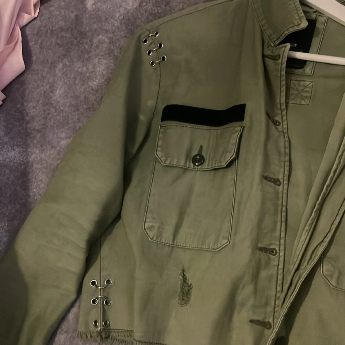 Grön jeans jacka  - 91