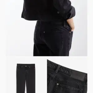 Jag säljer dessa jeans från hm. De är i fint skick och modellen heter ”low straight jeans”. De är i storlek 40💗