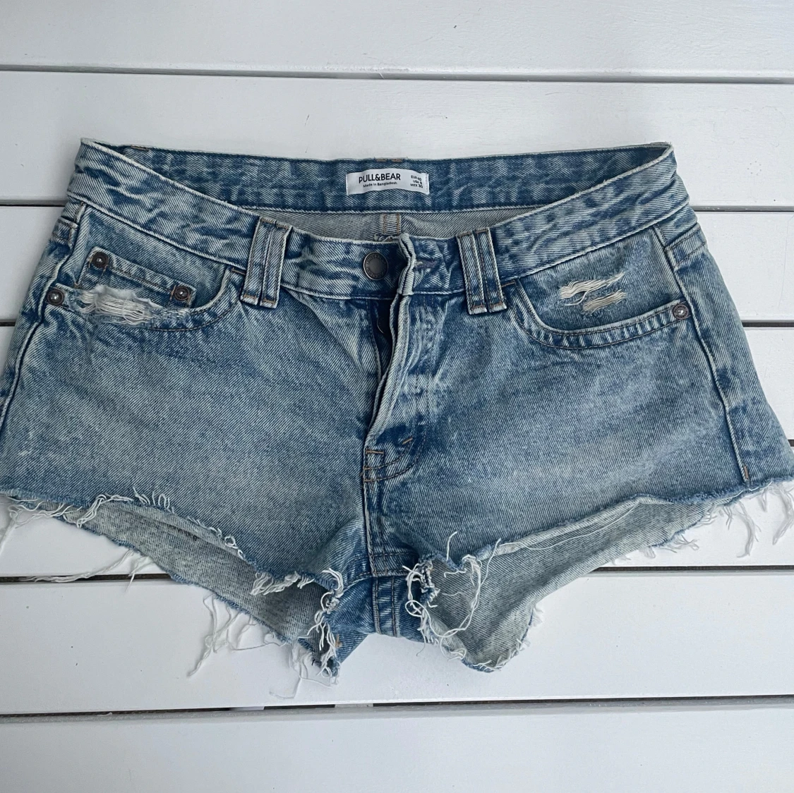 Lågmidjade jeans shorts