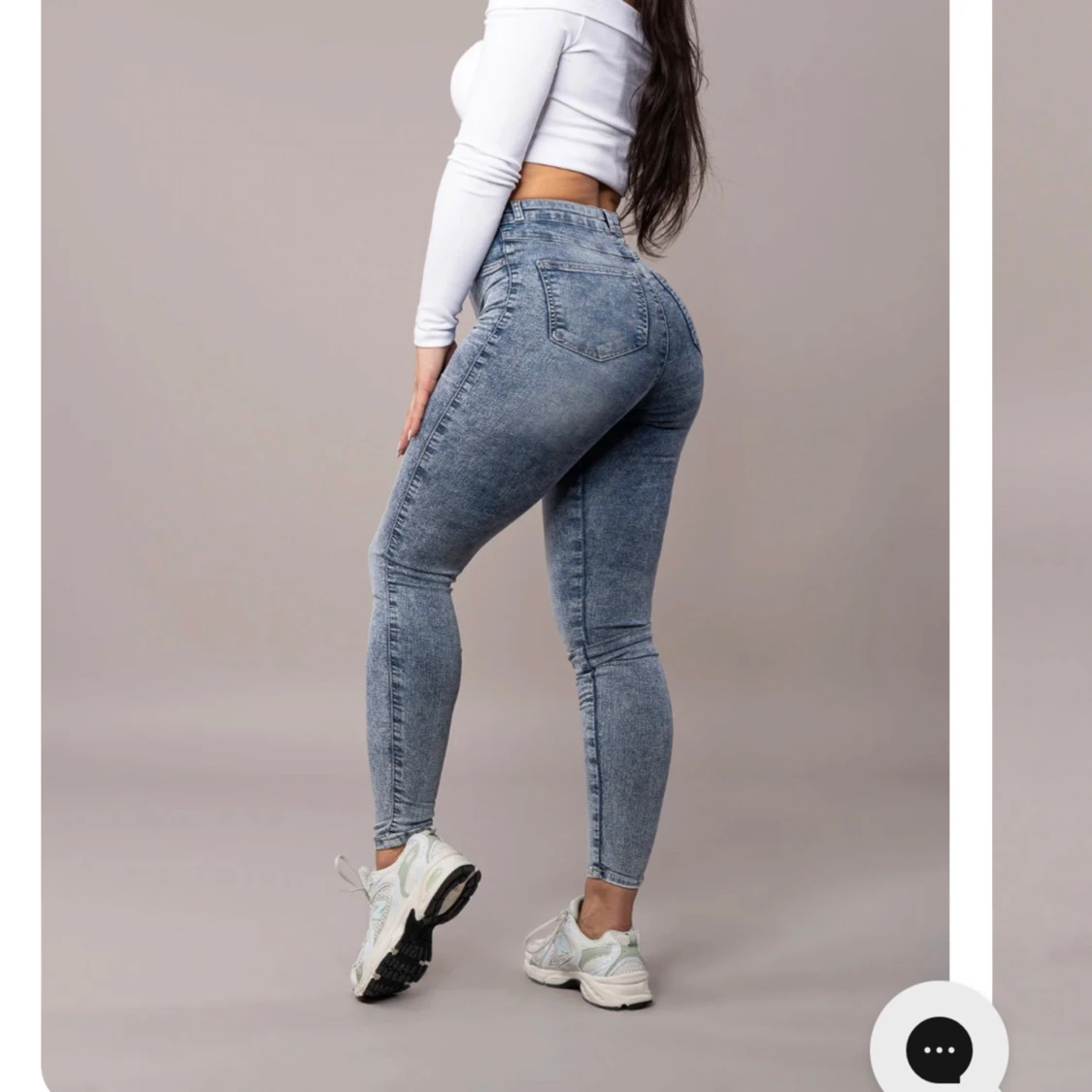 Blå jeansbyxor - 90