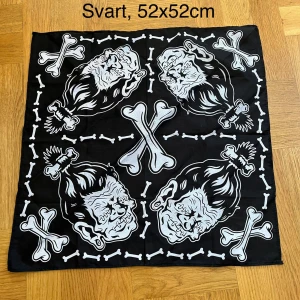 Bandana skull avrunnen grad voodoo rockabilly raggare psychobilly goth snusnäsduk  - Helt ny, bara testad!