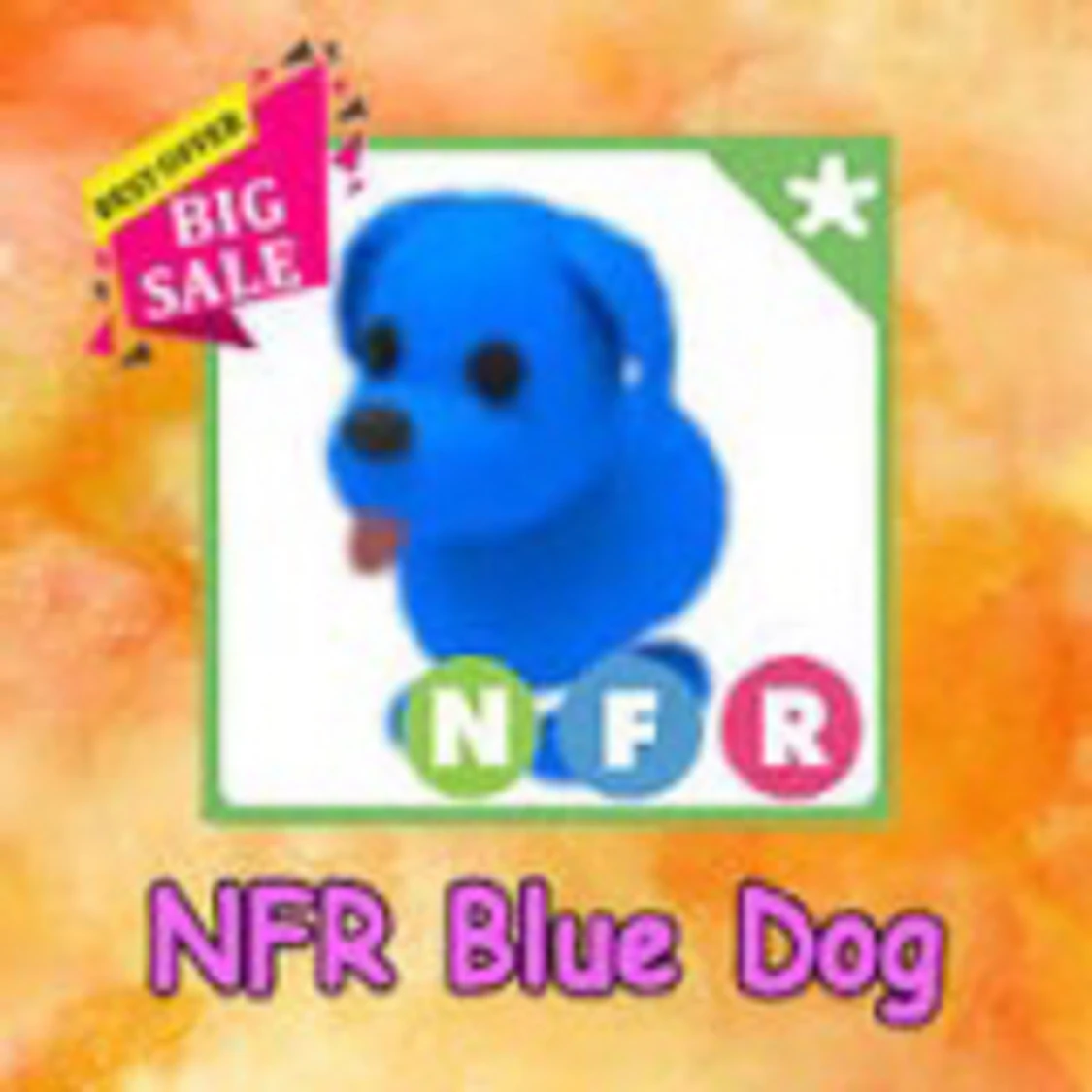 Neon fly ride blue dog