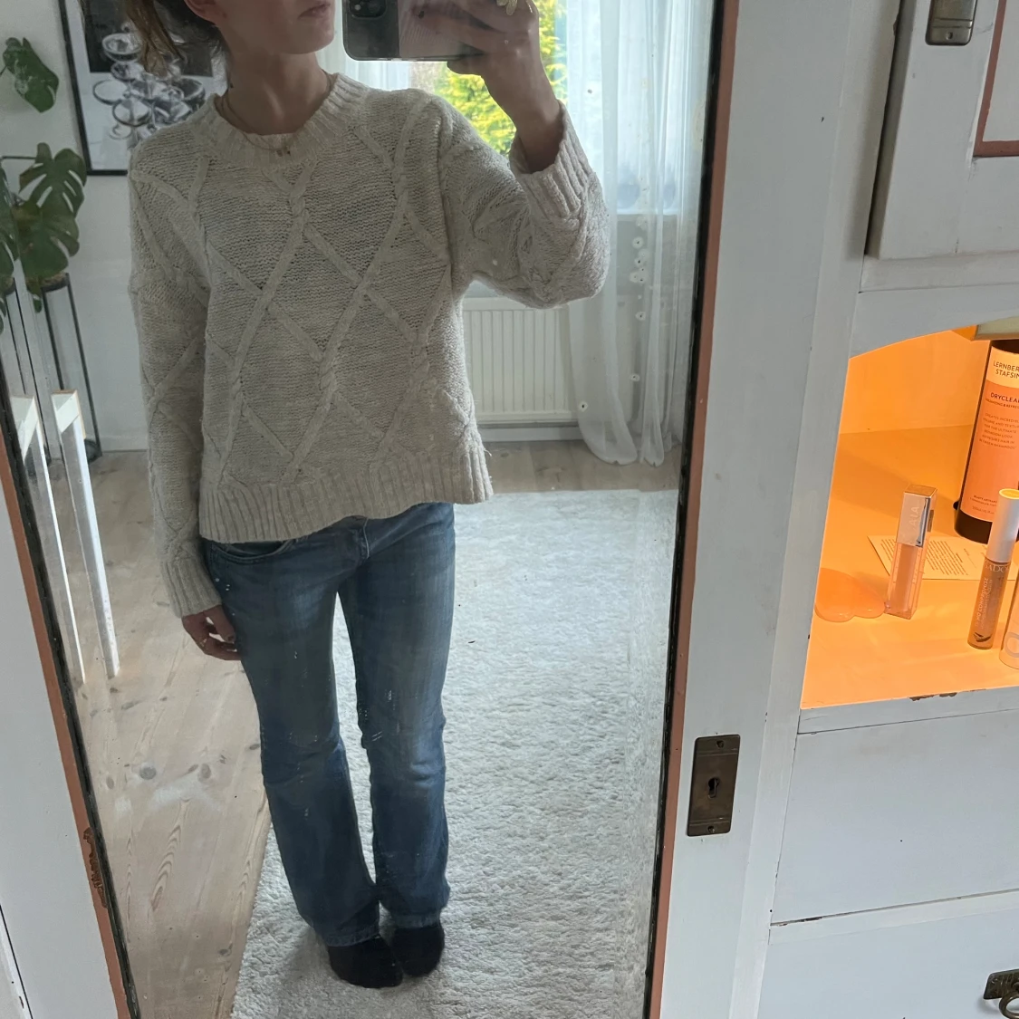 Vit Stickad tröja!! - 91