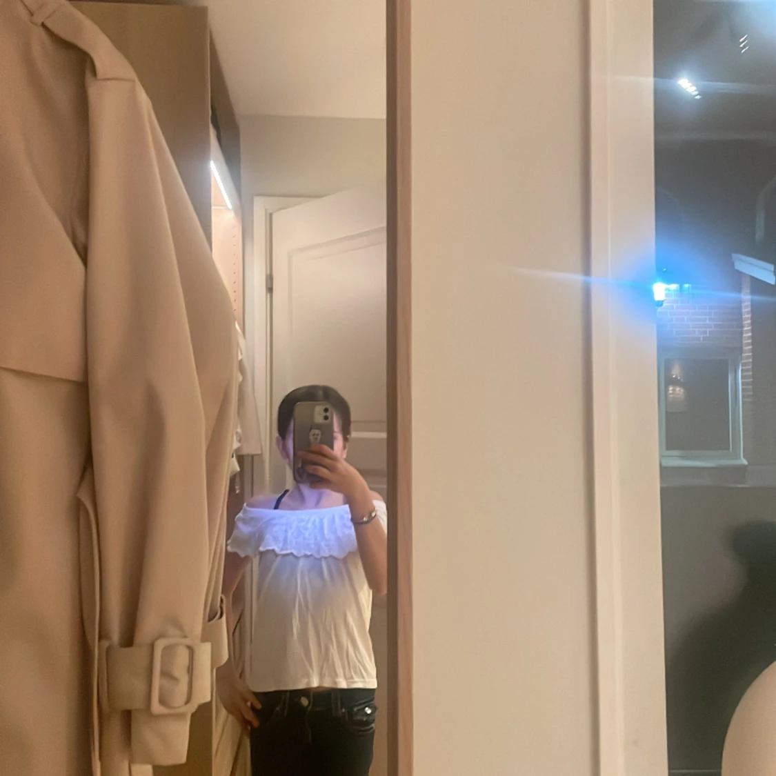 vit tröja med fin vullang - 90